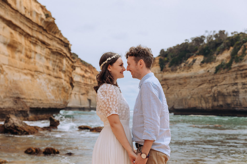 cute beach wedding photography in Victoria